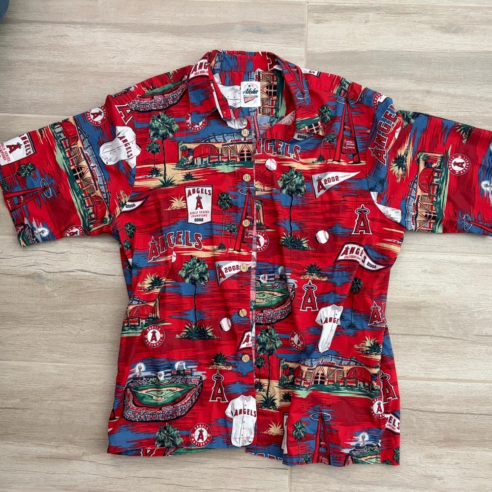 Reyn Spooner Los Angeles Angels Hawaiian Button-Up Shirt